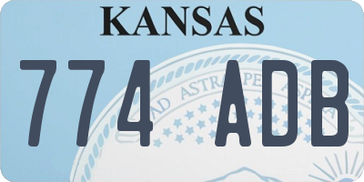 KS license plate 774ADB