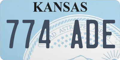 KS license plate 774ADE