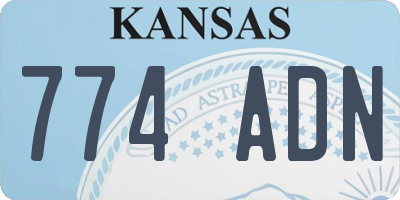 KS license plate 774ADN