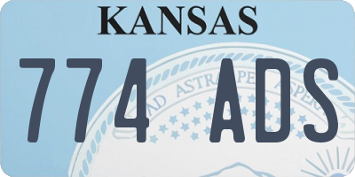 KS license plate 774ADS