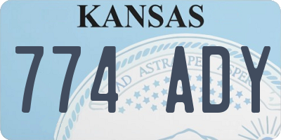 KS license plate 774ADY
