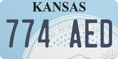 KS license plate 774AED