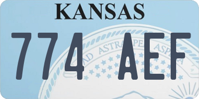 KS license plate 774AEF