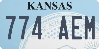 KS license plate 774AEM