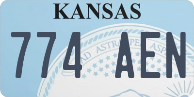 KS license plate 774AEN