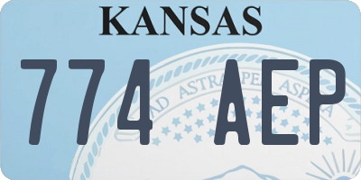 KS license plate 774AEP