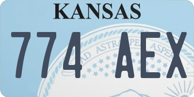 KS license plate 774AEX