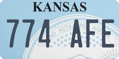 KS license plate 774AFE