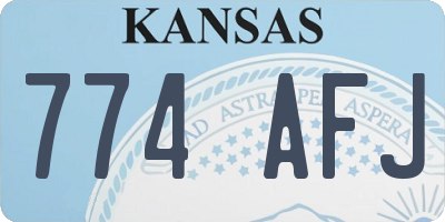 KS license plate 774AFJ
