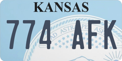 KS license plate 774AFK