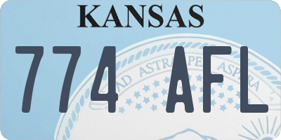 KS license plate 774AFL