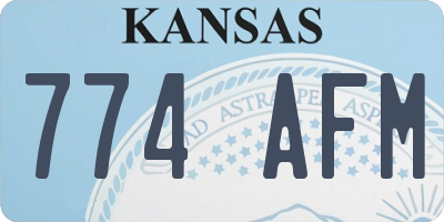 KS license plate 774AFM