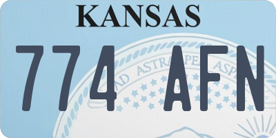 KS license plate 774AFN