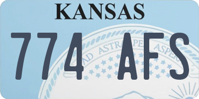 KS license plate 774AFS
