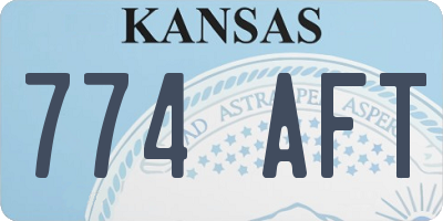 KS license plate 774AFT
