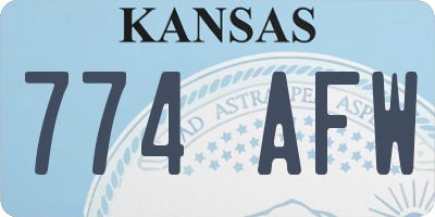 KS license plate 774AFW