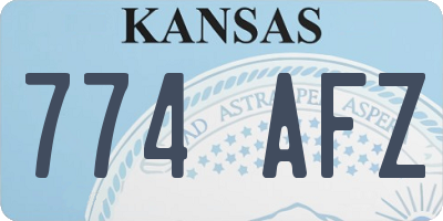 KS license plate 774AFZ