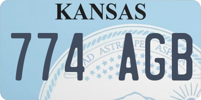 KS license plate 774AGB