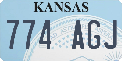 KS license plate 774AGJ