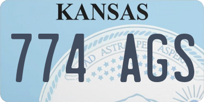 KS license plate 774AGS