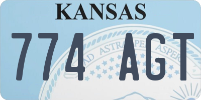 KS license plate 774AGT
