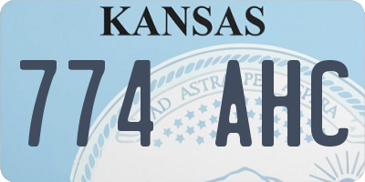 KS license plate 774AHC