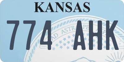 KS license plate 774AHK