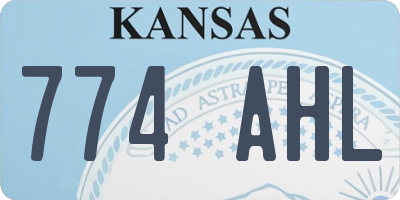 KS license plate 774AHL
