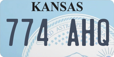 KS license plate 774AHQ