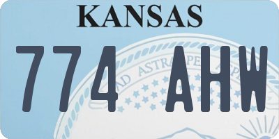 KS license plate 774AHW