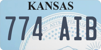 KS license plate 774AIB