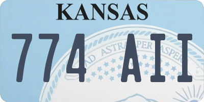 KS license plate 774AII