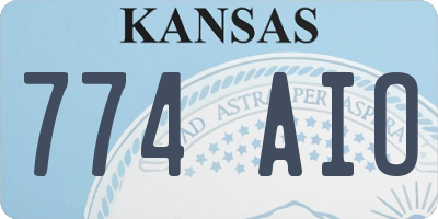 KS license plate 774AIO