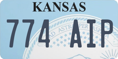 KS license plate 774AIP