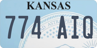KS license plate 774AIQ
