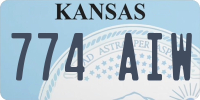 KS license plate 774AIW