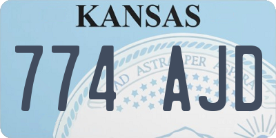 KS license plate 774AJD