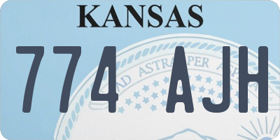 KS license plate 774AJH