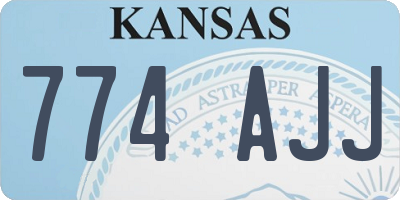 KS license plate 774AJJ