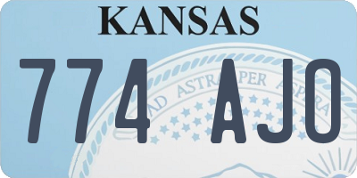 KS license plate 774AJO