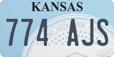 KS license plate 774AJS