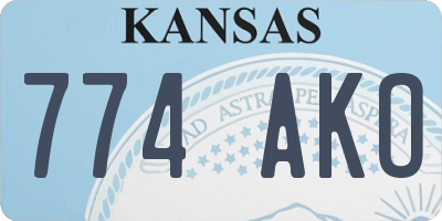 KS license plate 774AKO