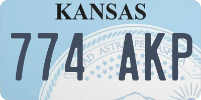 KS license plate 774AKP
