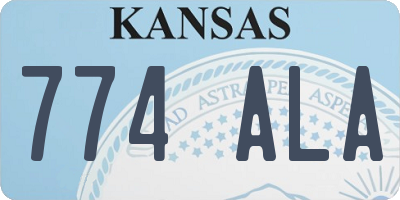 KS license plate 774ALA