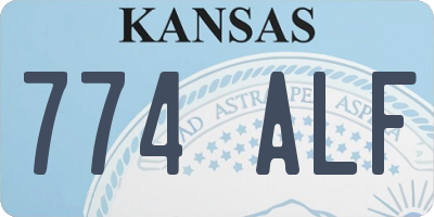 KS license plate 774ALF