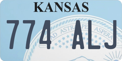 KS license plate 774ALJ