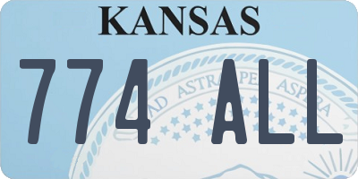 KS license plate 774ALL