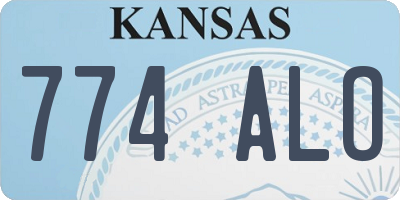 KS license plate 774ALO