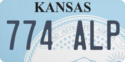 KS license plate 774ALP