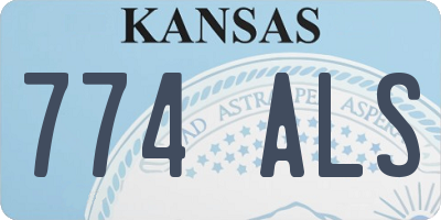 KS license plate 774ALS